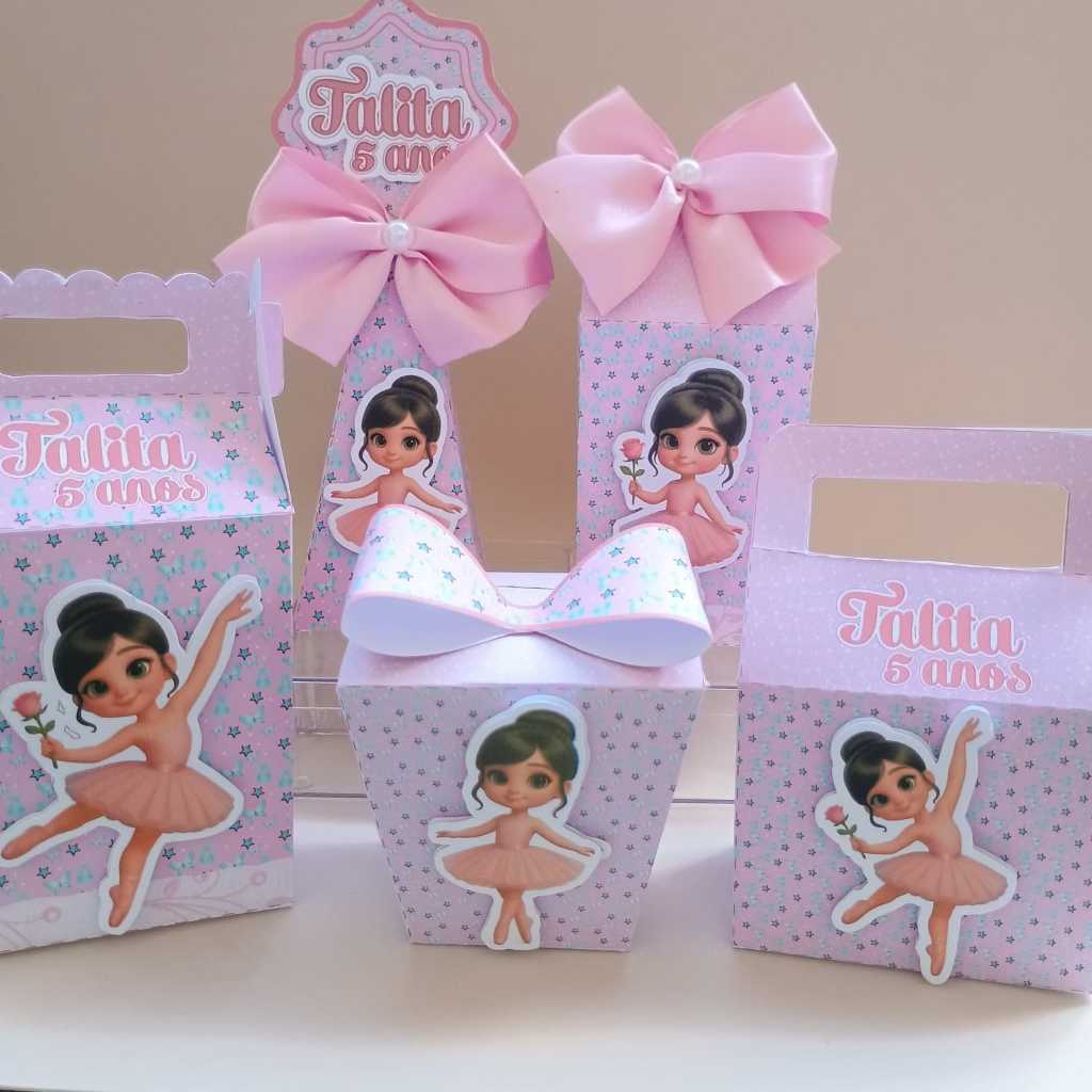 Kit Festa BAILARINA- Lembrancinha  Aniversário Infantil- Kit Personalizado