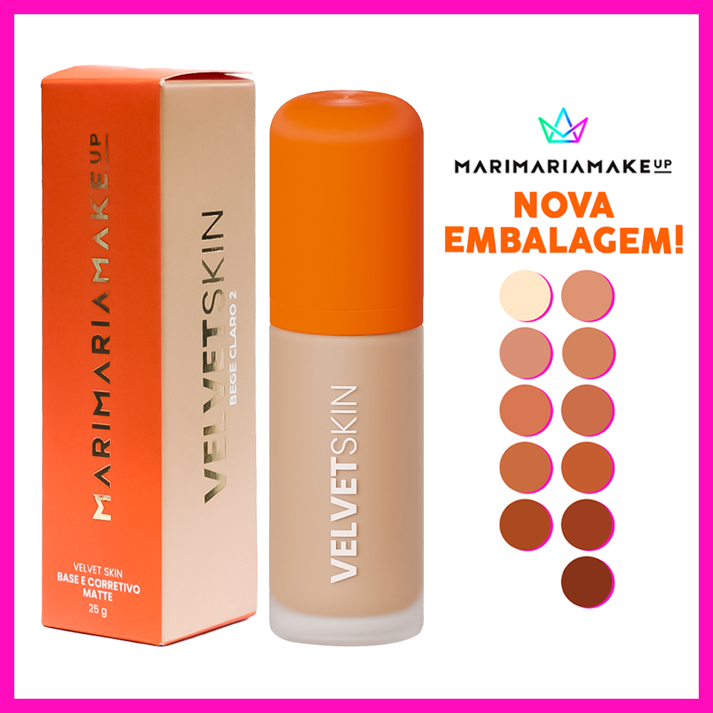 Mari Maria Velvet Skin Base e Corretivo Matte 25g (Praticidade e desempenho para sua rotina.)