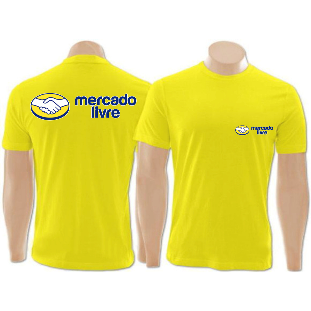 Camiseta Mercado Livre  Uniforme Profissional para Entregadores e Parceiros em Oferta na Shopee