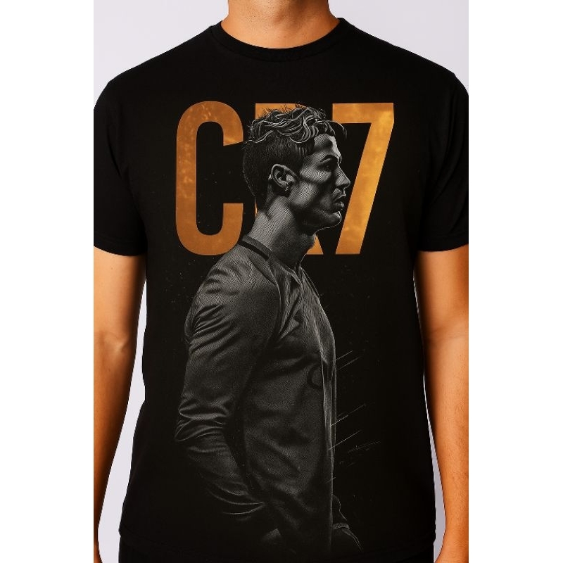 Camiseta Camisa Cristiano Ronaldo Preta Futebol Portugal CR7