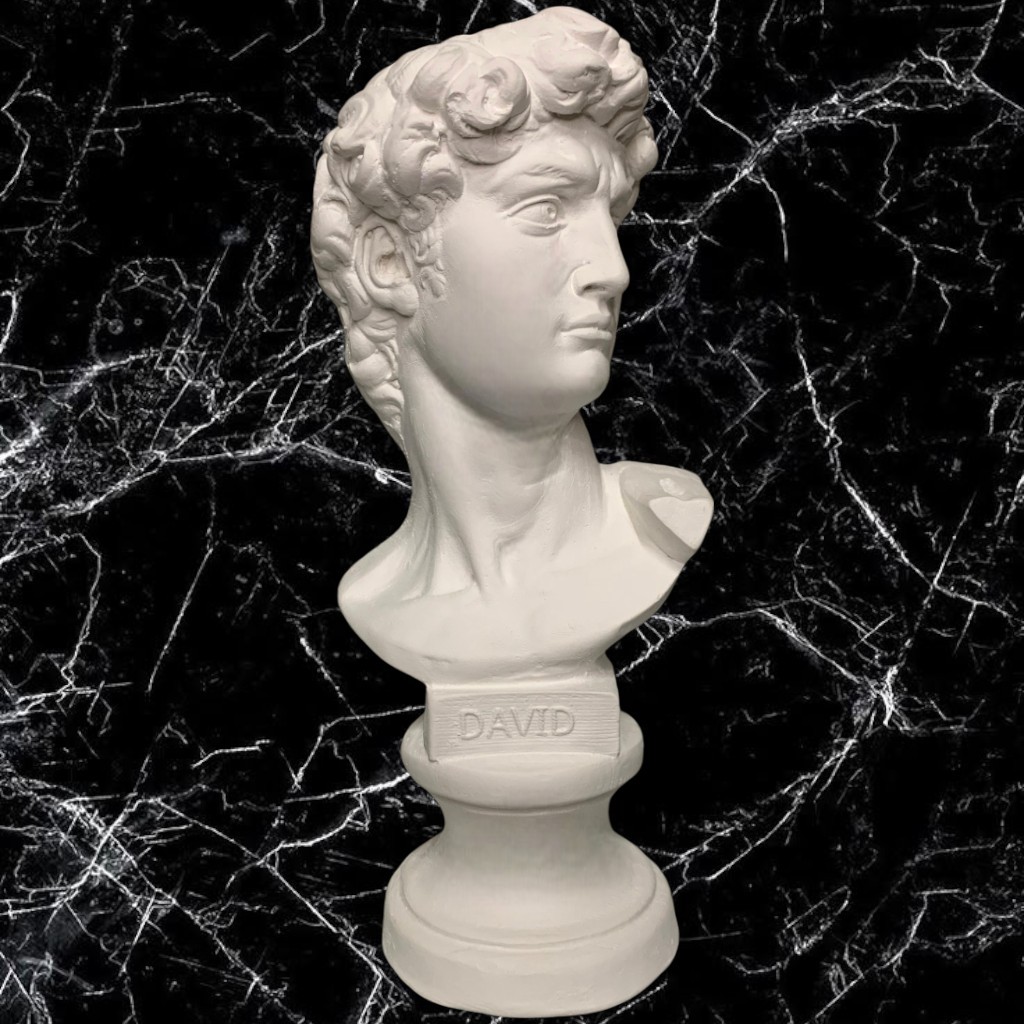 Estátua Escultura Busto David De Michelangelo 30 Cm Luxo em Oferta na Shopee