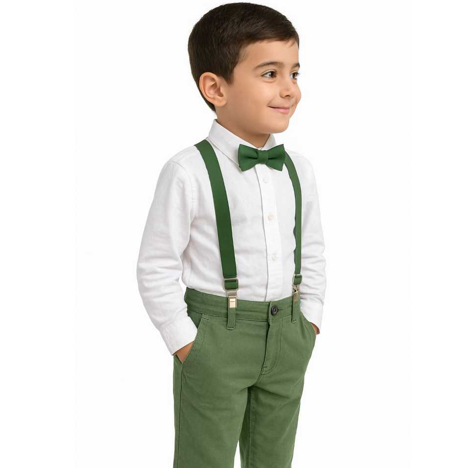 Roupa menino batizado conjunto completo camisa manga longa e manga curta calça skiny infantil suspensório gravata