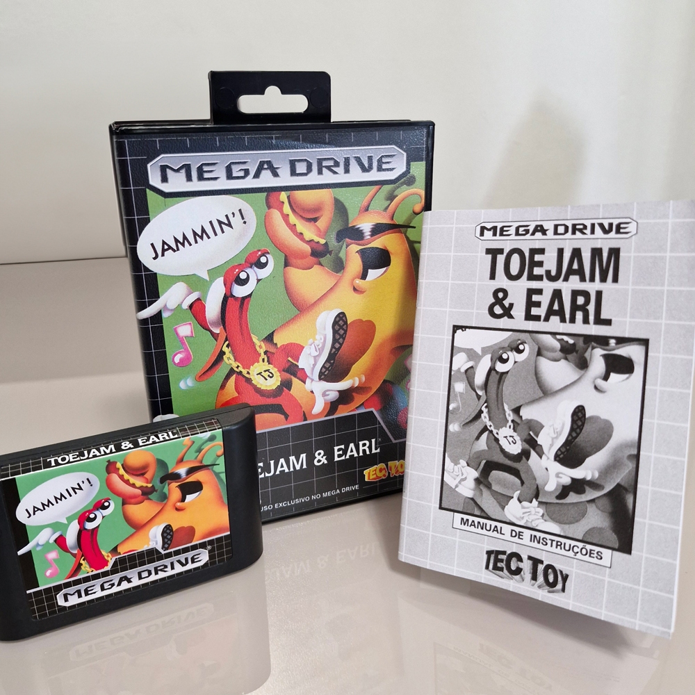 Jogo ToeJam and Earl - Mega Drive (Repro CIB) - Padrão Tectoy