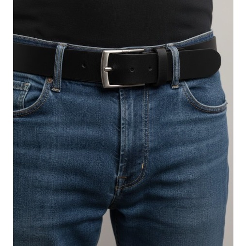 Cinto Masculino Couro Perugia Premium | Fivela Metálica Prateada Reforçada – Preto, Café e Caramelo em Oferta na Shopee