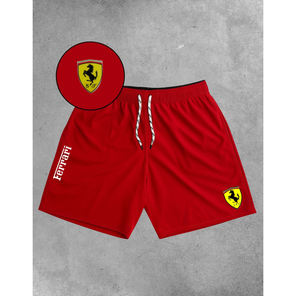 Bermuda Masculino Elastano Modelo Academia - Fer_rari 01 - Esportivo Ideal para lazer corridas e esportes Promoção