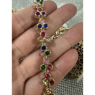 Aljofre pedra redonda em abs -1metro em Oferta na Shopee