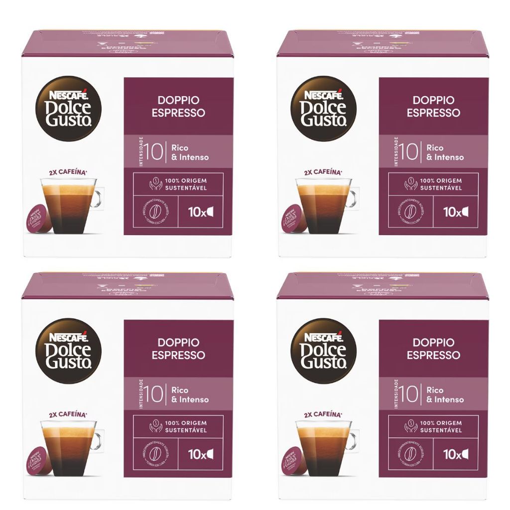 Dolce Gusto Doppio Espresso Kit 4 Caixas - 40 Cápsulas Original em Oferta na Shopee