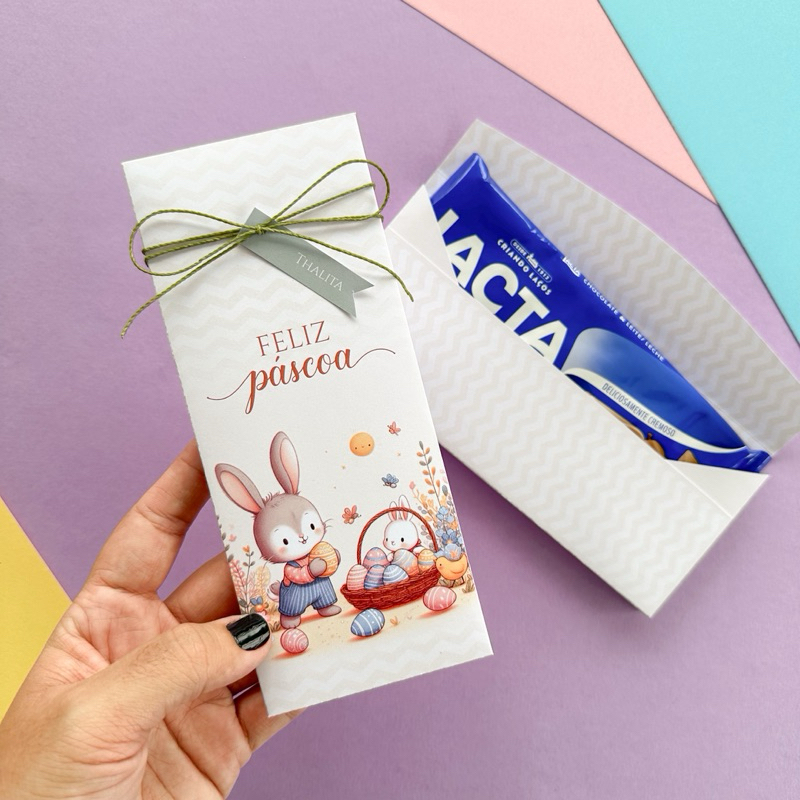 5/10/20/30/40 PORTA BARRA DE CHOCOLATE PÁSCOA - CAIXA PARA BARRA DE CHOCOLATE PÁSCOA - CAI...