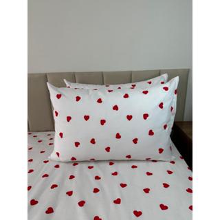 Par De Fronha Decoração Coração C/ Zíper Algodão Kit 2 Peças 70x50 Estampado Percal 180 Fios em Oferta na Shopee