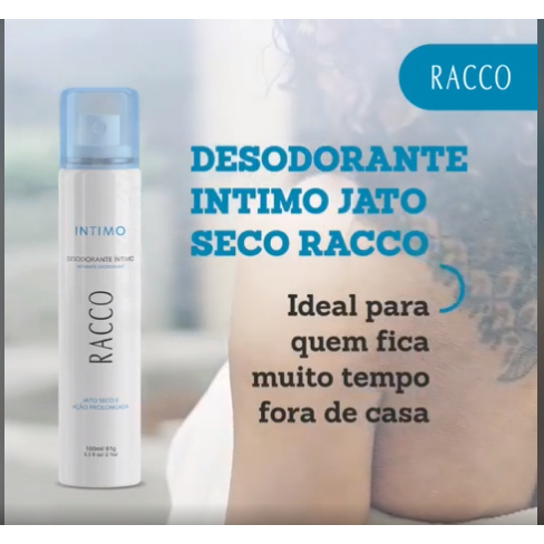 Kit Intimos Desodorante Racco Jato Seco Íntimo 100ml C/2