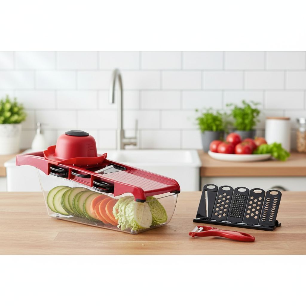 Fatiador Profissional Multifuncional de Aço Inoxidável 16 em 1 Para Vegetais Frutas e Legumes