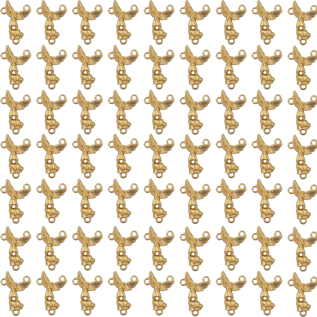 Kit 50 100 Entremeios São Miguel Arcanjo Dourado Cataforético Para Fazer Terço Artesanato Religioso
