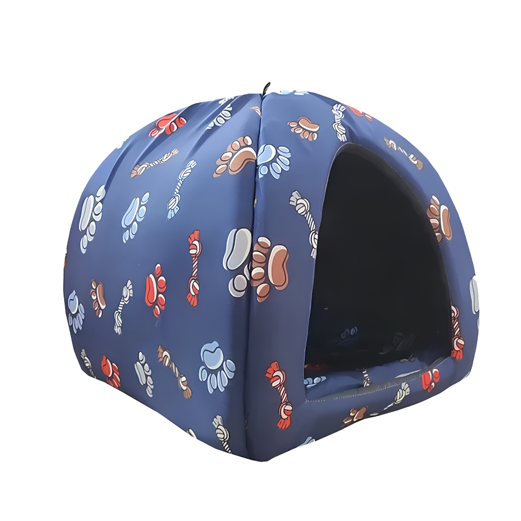 Cama Para Cão e Gato Fêmea/Macho Cores Variadas Toca Cabana 2 em 1 Caminha Para Calor e Frio em Oferta na Shopee