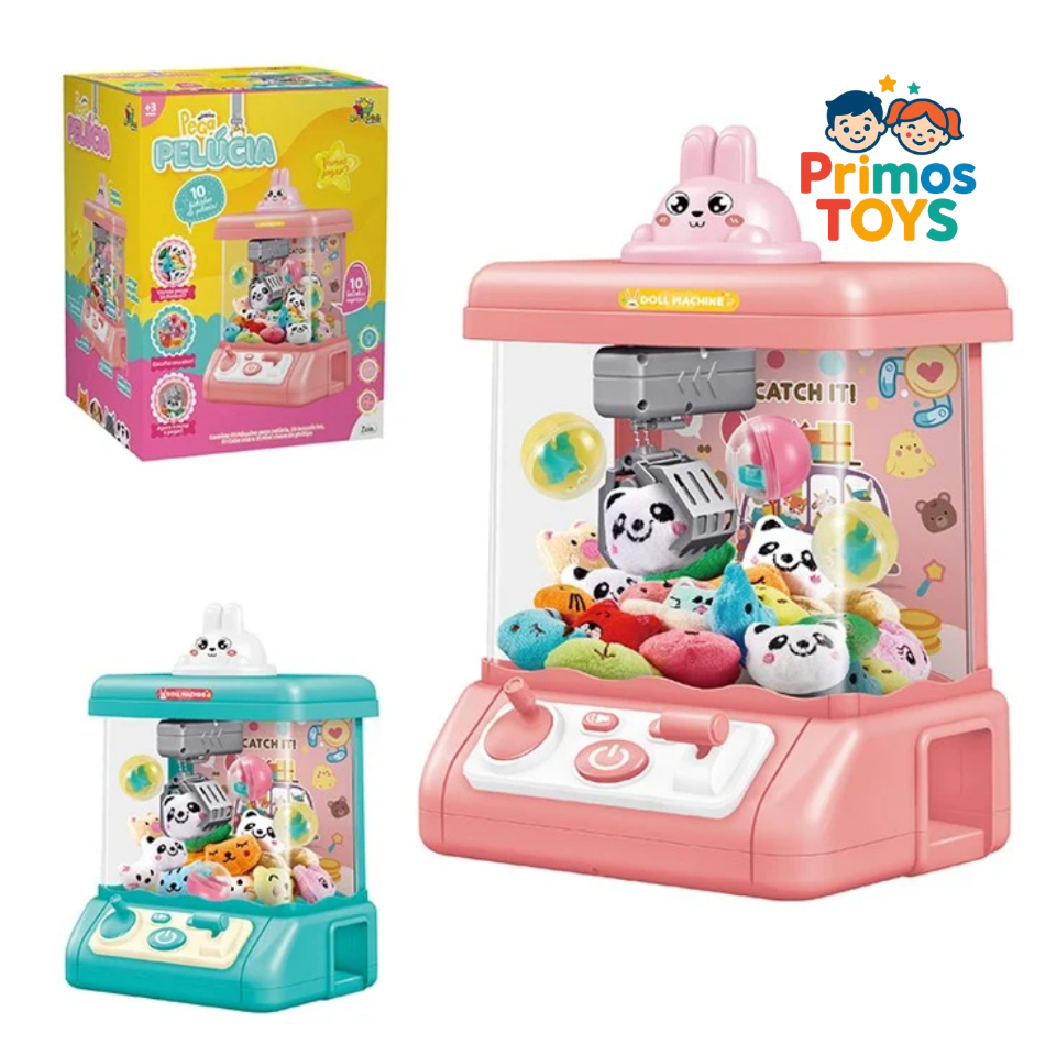 Máquina Garra Pega Pelúcia Real com 20 Acessórios - Diversão Arcade em Casa!