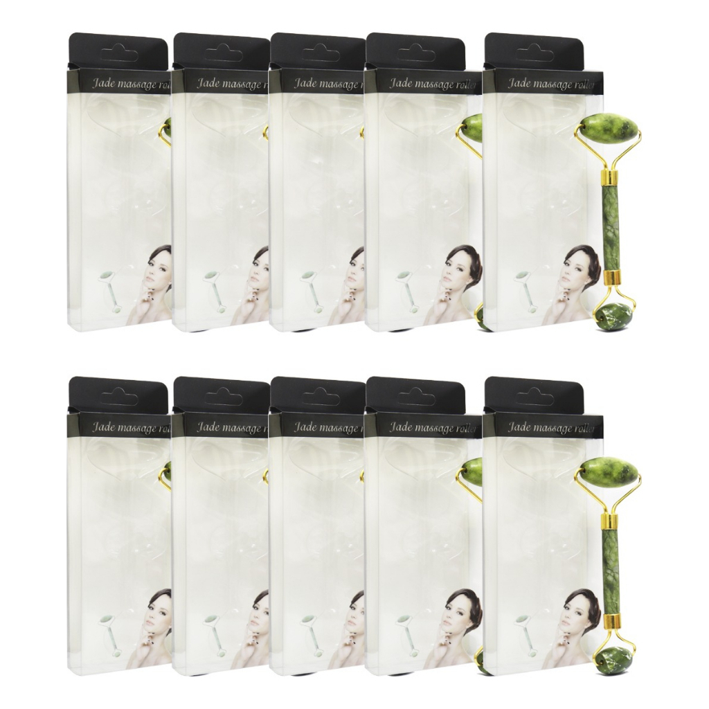 Kit 10 Rolinho Jade Facial Pedra De Jade Massageador Atacado