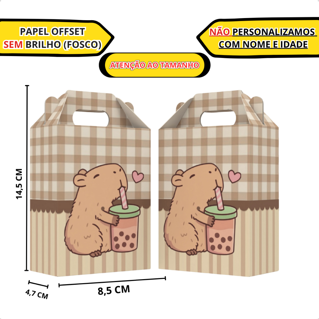 Lembrancinha Capivara Maletinha Aniversario Festa infantil PEGUE E MONTE em Oferta na Shopee