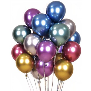 Kit com 10/25/50 Balões Bexiga Metalizado Cromado 5 Polegadas Número Festas Aniversários Decoração em Oferta na Shopee