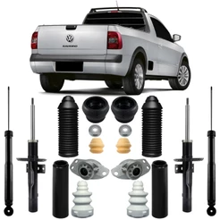 4 AMORTECEDORES + KIT COXIM DIANTEIRO E TRASEIRO SAVEIRO G5 A G8 2009 A 2016