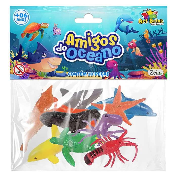 Kit animais aquáticos até 40 miniaturas de animais da ARTBRINK | kits de 10, 20 ou 40 animais