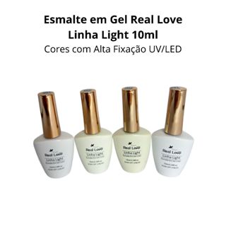 Esmalte em Gel Real Love Linha Light 10ml – Cores Vibrantes Alta Fixação UV/LED - Branco e Renda em Oferta na Shopee