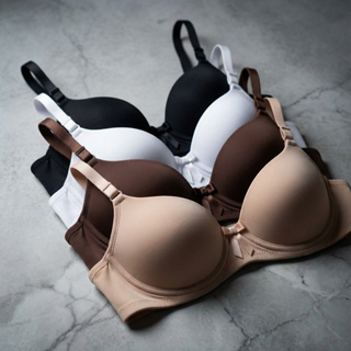 Kit com 4 Sutiãs Lisos Femininos Básicos com Bojo Estruturado em Oferta na Shopee