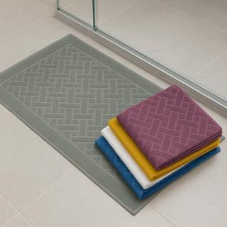 Kit 4 Toalha De Piso Tapete Algodão Atacado Fabrica Gramatura 130 Felpudo para Banheiro Hotel Pousada 40x75cm em Oferta na Shopee