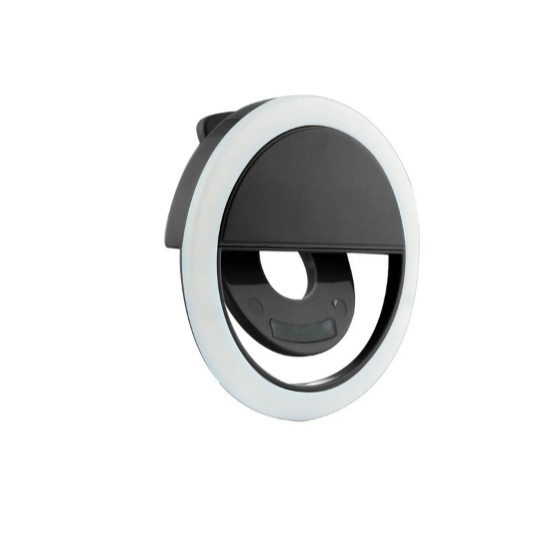 Anel de Luz LED para Selfie Luz Ring Light Celular Led Iluminação Selfie - Preto