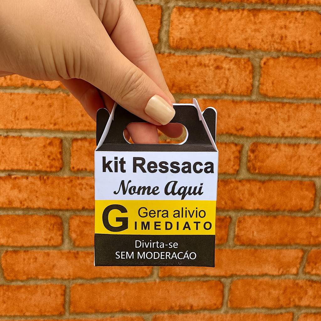10 a 50 Caixinhas para Kit Ressaca Personalizadas Com Nome – Para Aniversários, Casamentos etc