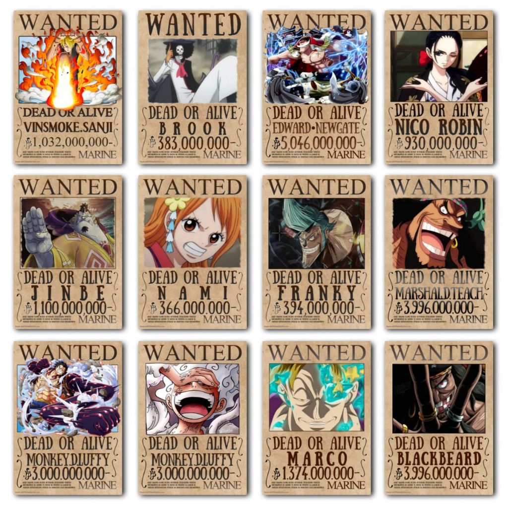 Quadros Decorativos One Piece - Envio Imediato - Impressão a laser -Não perde a Cor- Já com Adesivo