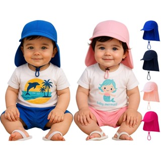 Chapéu Boné Praia Infantil Bebê menina menino Com Proteção Solar Fator 50 em Oferta na Shopee