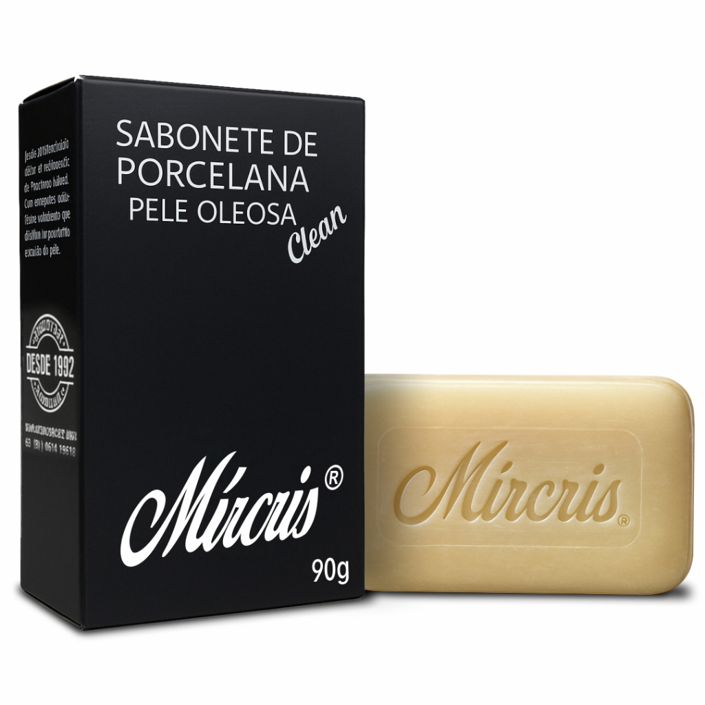 Sabonete De Porcelana Facial Pele Oleosa Clean Mírcris 90g em Oferta na Shopee