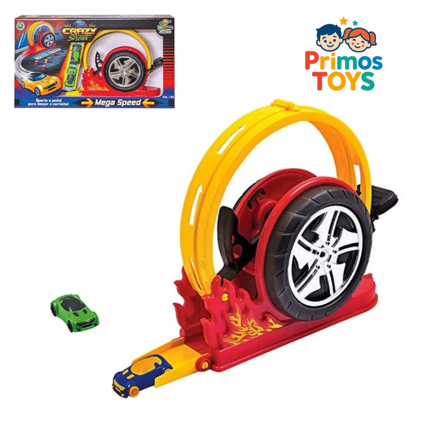 Lançador Mega Speed C/ 2 Carrinhos e Looping