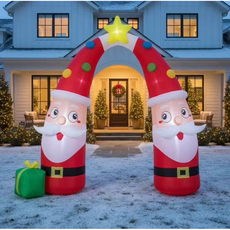 ENFEITE NOEL INFLÁVEL COM LEDS | TAM.: 2,70 METROS | COR: BRANCO QUENTE | BIVOLT 110/120 | DECORAÇÃO NATALINA | FACHADA