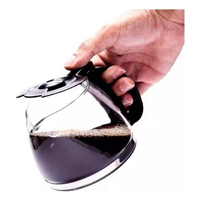 Jarra De Reposiçao Para Cafeteira Britania BCF18 /BCF18I Preto Vidro Reforçado