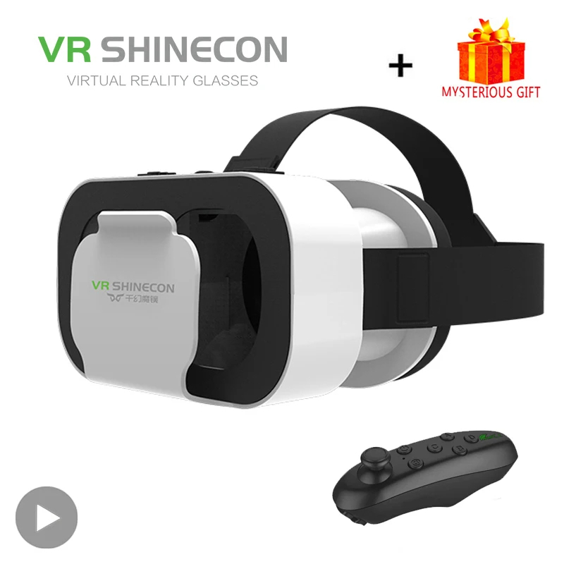Óculos de Realidade Virtual 3D VR Shinecon COM Controle – Experiência Imersiva para Smartphones Android e iOS