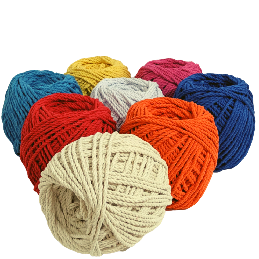 Cordão de Algodão Torcido 5mm Premium para Macramê e Artesanato – Fio Resistente e Macio em Oferta na Shopee