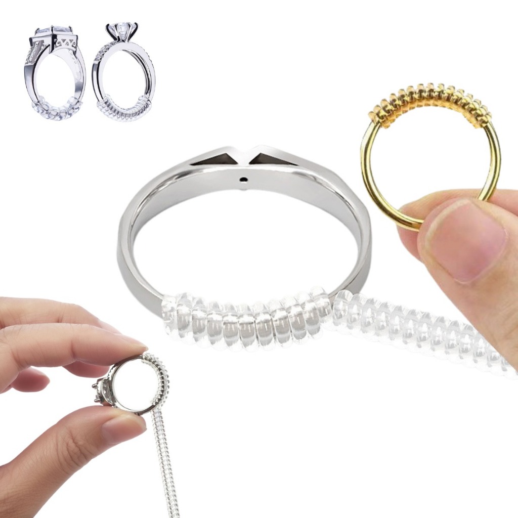 Kit 1/2/3/4 Ajustador e Redutor de Aliança Anel Transparente Dourado Invisível Confortável Universal em Oferta na Shopee