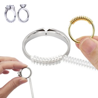 Ajustadores de Anel Aliança Transparente e Dourado Invisível Espiral Universal Regulador Facil em Oferta na Shopee