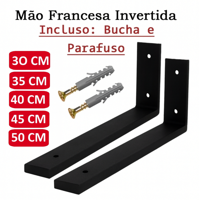 Mão Francesa Invertida 40cm: Onde Comprar | BuscaProdutos
