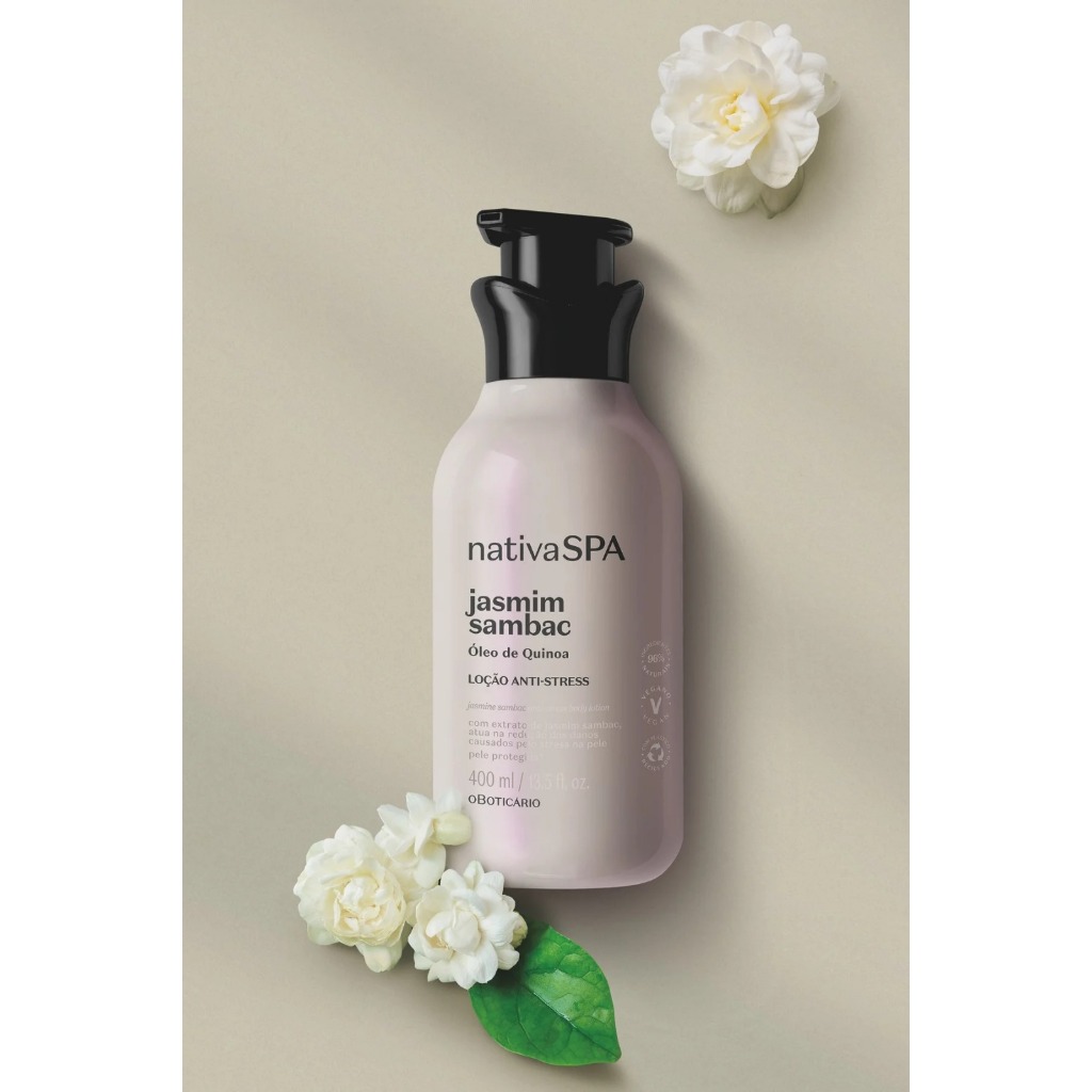 Jasmim Sambac - Loção Hidratante Desodorante Corporal Anti-stress Nativa SPA  400ml