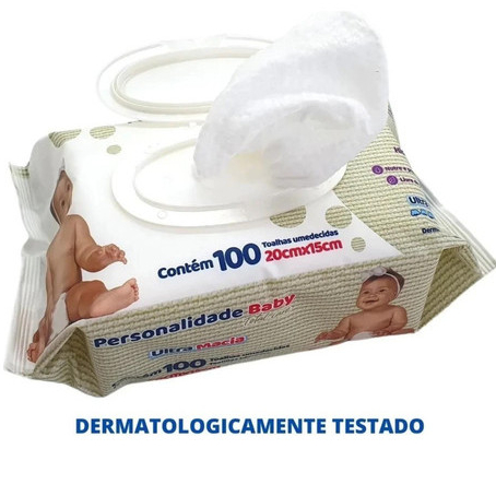Kit 300 Lenço Umedecido Bebê Personalidade Baby 100un cada Toalha Umedecida Recem Nascido em Oferta na Shopee