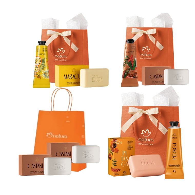 Presente Natura Ekos Creme de Mão, Sabonete e Hidratante