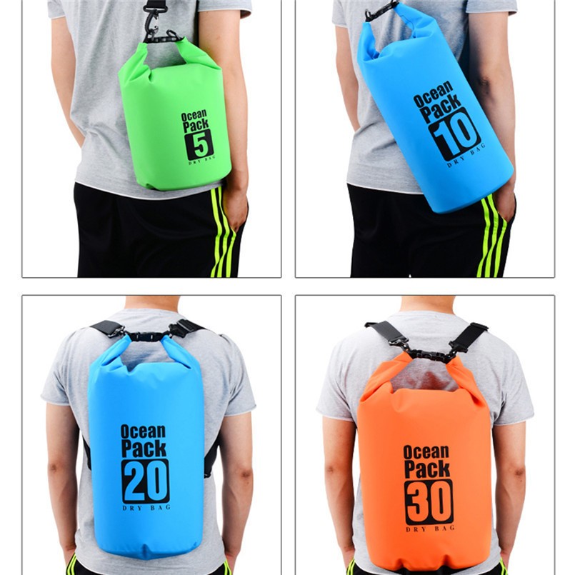 Bolsa Mochila À Prova D'água Waterproof Versátil - 2L/5L/10L/20L, Para Caiaque, Natação e Camping, Envio Rápido! — imagem 2 de 2
