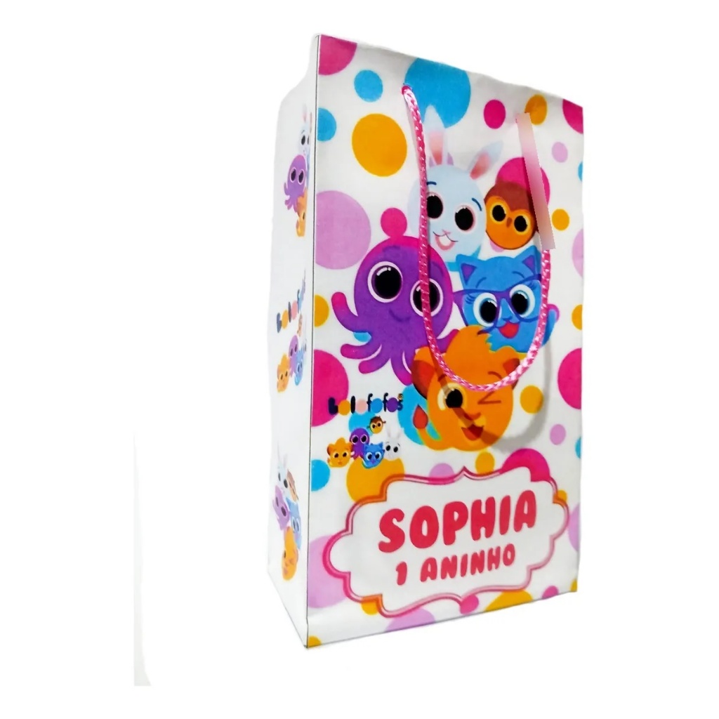 40 Sacolinha personalizada Rosa Bolofofo PEGUE E MONTE | Personalizados lembrancinhas mimos