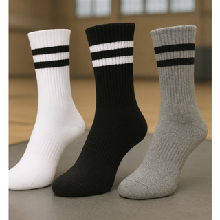 Kit Meia  Para Academia Treino Cano Alto Moderna em Oferta na Shopee