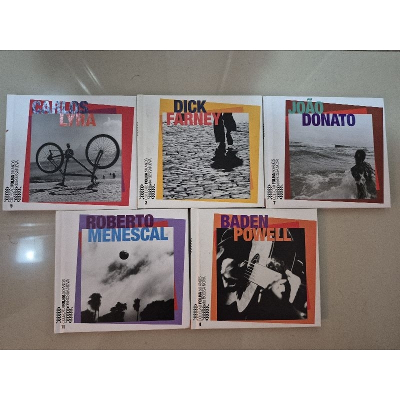 ​🇧🇷 Lote 5 CDs:Folha 50 Anos de Bossa Nova (Carlos Lyra, João Donato, Baden Powell, Dick Farney, Roberto Menescal)