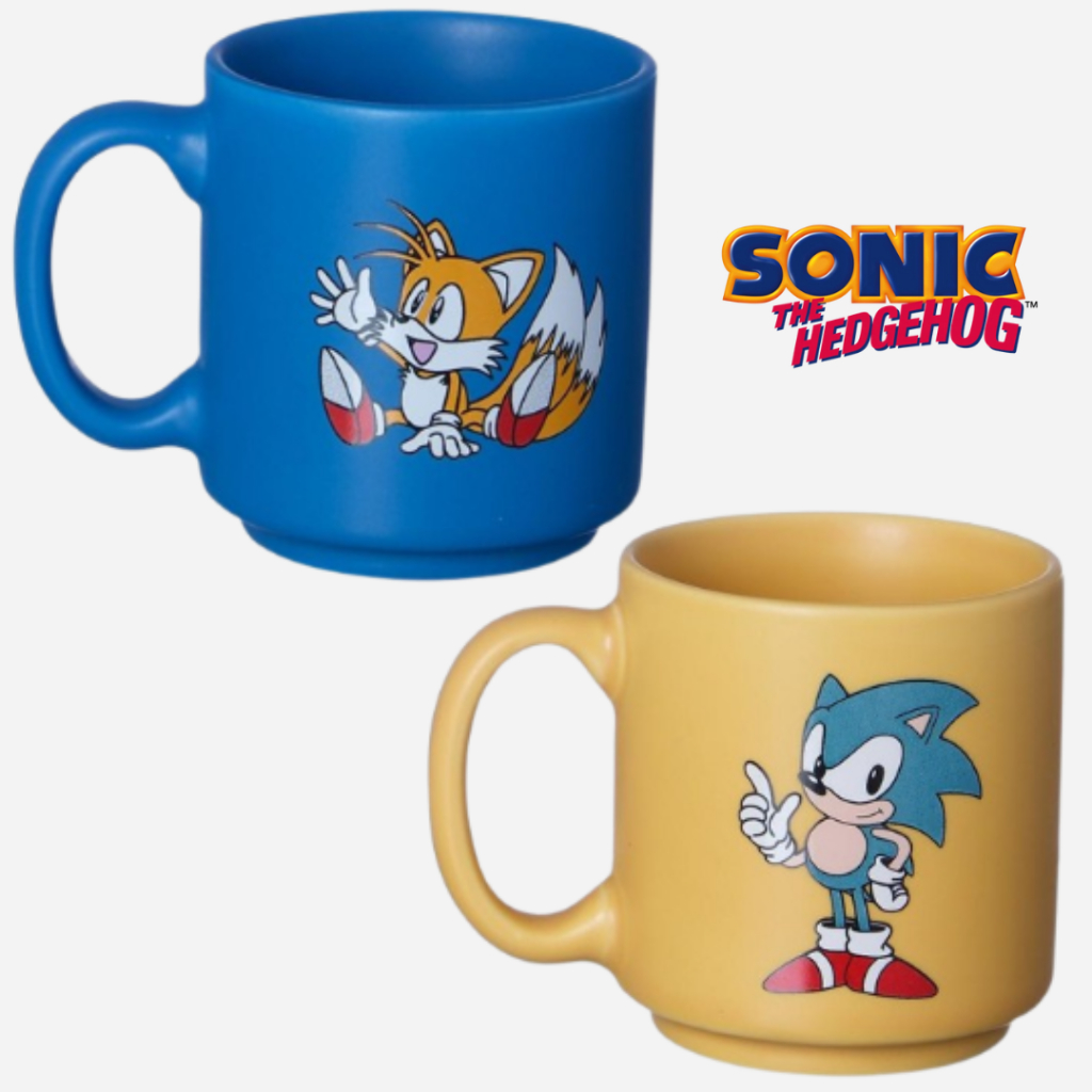 Par de Canecas Mini Tina Sonic - Canecas Empilháveis Sonic e Tails - Zona Criativa - Produto Oficial