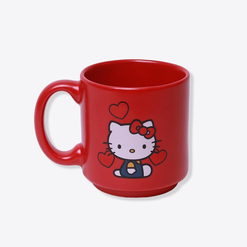 Caneca Mini Tina Hello Kitty Vermelha - Canecas Empilháveis Hello Kitty - 100ML - Zona Criativa