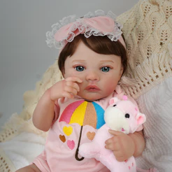 Bebê Reborn Silicone Boneca 48cm Menina Presentes Infantis