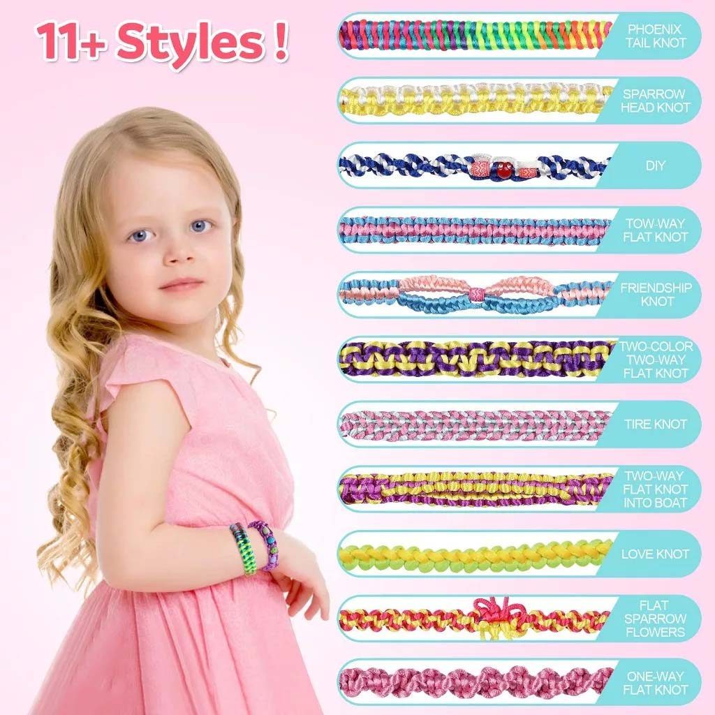 112 Kit DIY Pulseiras da Amizade Brinquedo Criativo Infantil Para Meninas Presente de Aniversário Artes e Ofícios — imagem 2 de 2